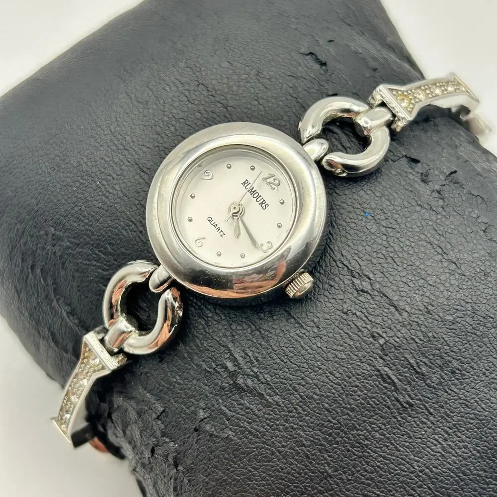 Rumours Silver Tone Stainless Steel Fashion Quartz Watch Working New Battery